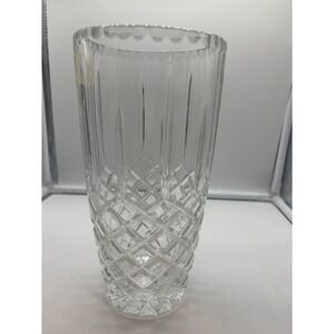 CESKA CRYSTAL "Celebrations" Lead Crystal 9" Vase~Mouthblown~Hand Cut~Poland